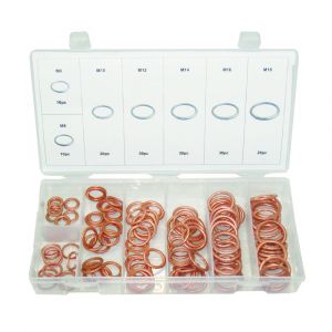 Assortment of copper pressure rings 150 pcs